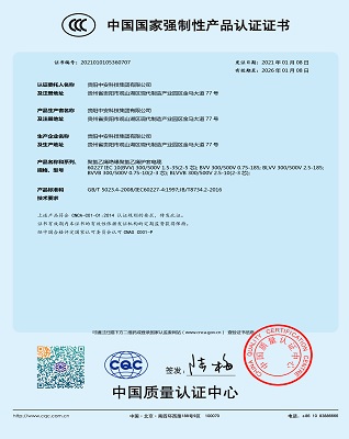 中国国家强制性产品认证证书2