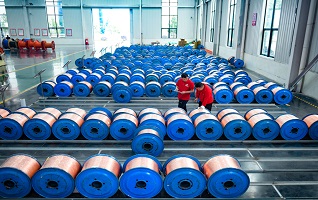 铜丝成品堆场